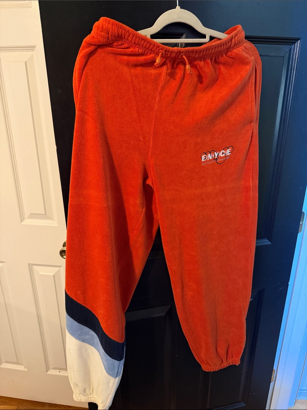 Enyce Men's Orange, White & Navy Colorblock Polo - Picture 6 of 9